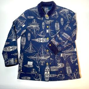 Ralph Lauren Barn Jacket, Women’s Small, Blue & white